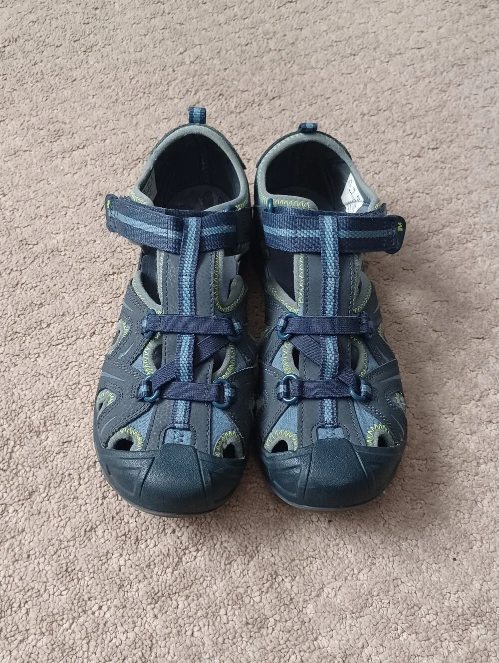 Youth Merrell Hydro Hiker Sandal - Blue/Green (Size 6Y)